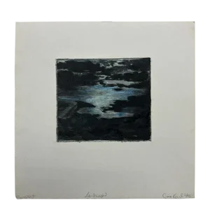 Art by Gina Kail June 1998 Monoprint Abstract Landscape 2