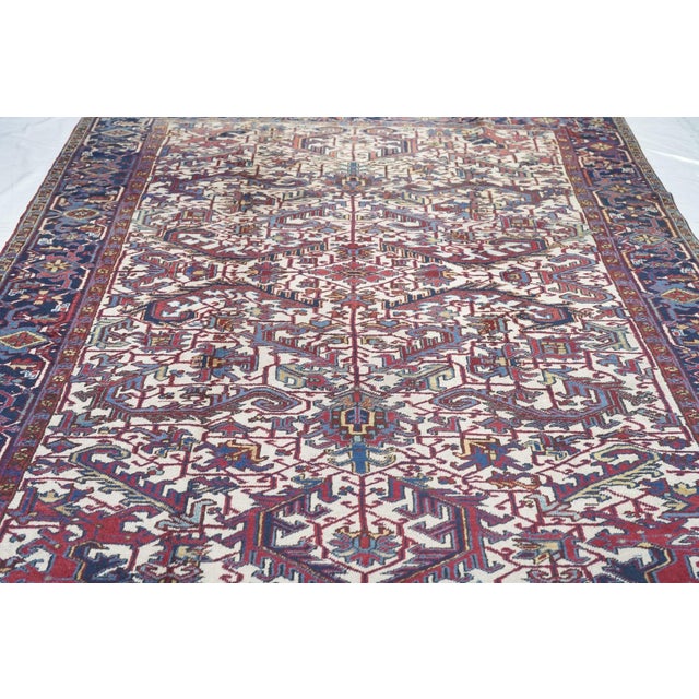 Vintage Heriz Rug 7'4'' X 10'5'' For Sale - Image 10 of 11