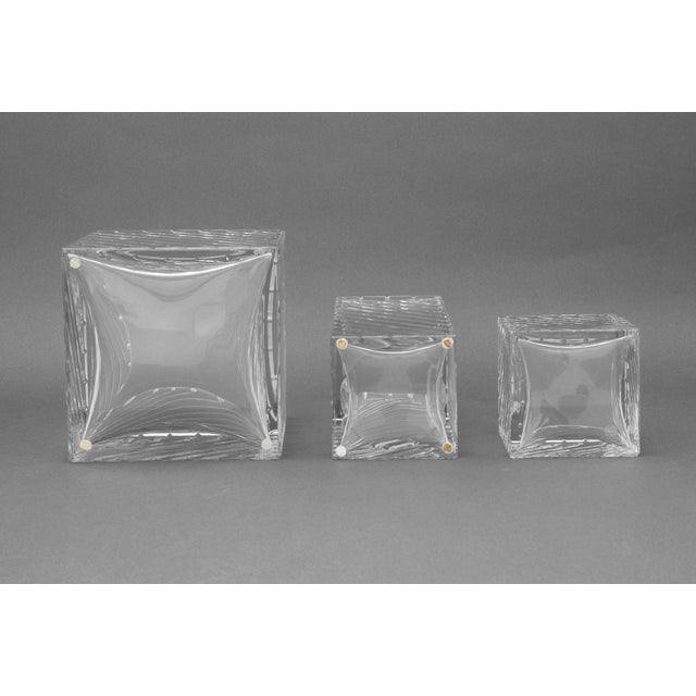 Glass Baccarat Crystal "Kalimnos" Vases, 3 For Sale - Image 7 of 8
