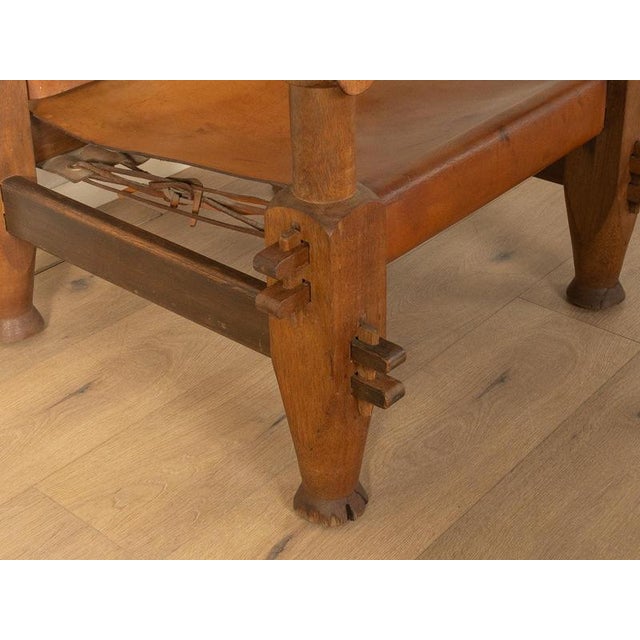 Vintage Brutalist Safari Armchair For Sale - Image 8 of 9