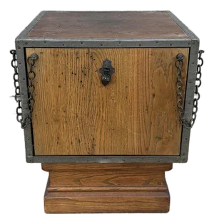 Late 20th Century Gothic Revival Table With Drawbridge Drawer