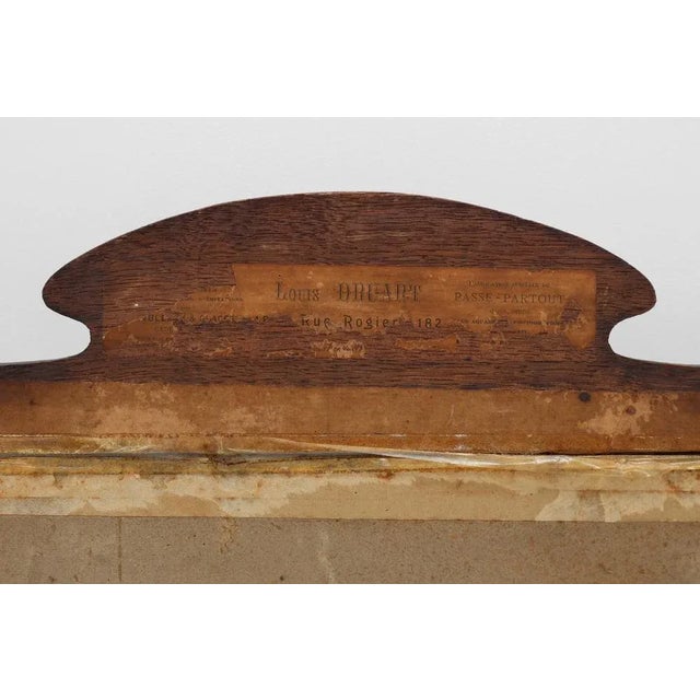 Art Nouveau Wall-Mounted Coat Rack with Framed Watercolors from Cassier, Belgium, 1905 For Sale - Image 14 of 15