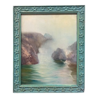 An Oil on Board Painting of Sea For Sale