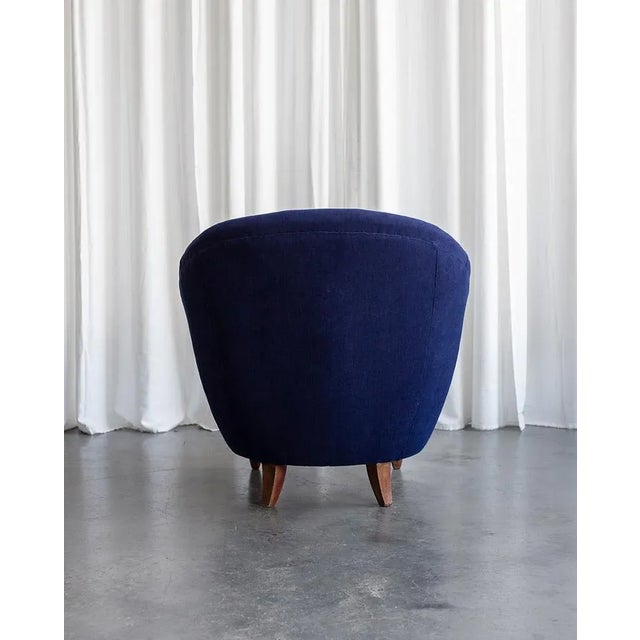 Italian Art Deco Armchair in Fabric For Sale - Image 4 of 6