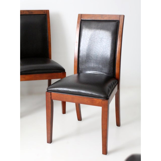 Vintage Transitional Upholstered Dining Chairs Set of 6 For Sale - Image 10 of 18
