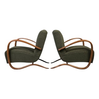 Vintage Art Deco Lounge Chairs by J. Halabala for Thonet, 1930s, Set of 2 For Sale