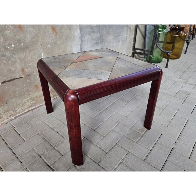 1970s Mid-Century Danish Coffee Table in Teak and Slate, 1970s For Sale - Image 5 of 12