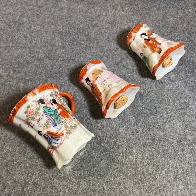 Early 20th Century Antique Japanese Kutani Set 7 Piece For Sale In Orlando - Image 6 of 12