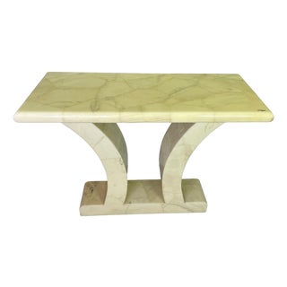 1960s Sculptural Marble Console Table Signed “G. Brunner Original” For Sale