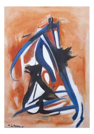 Giorgio Lo Fermo, Abstract Composition, Original Oil on Canvas, 2020s