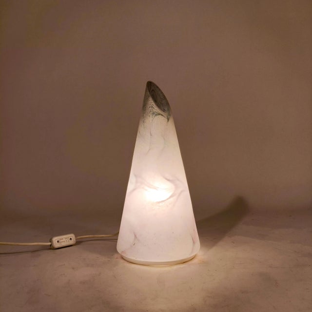 Italian Murano Glass Table Lamps in the style of Vistosi Murano, 1980s, Set of 2 For Sale - Image 11 of 12