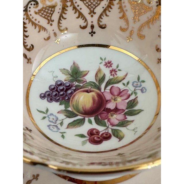 Paragon Pale Peach Fruit Orchard Teacup and Saucer, Vintage Victorian Teacup For Sale In Boston - Image 6 of 8