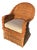 Bielecky Brothers Natural Rattan Jumbo Braid Barrel Chair For Sale