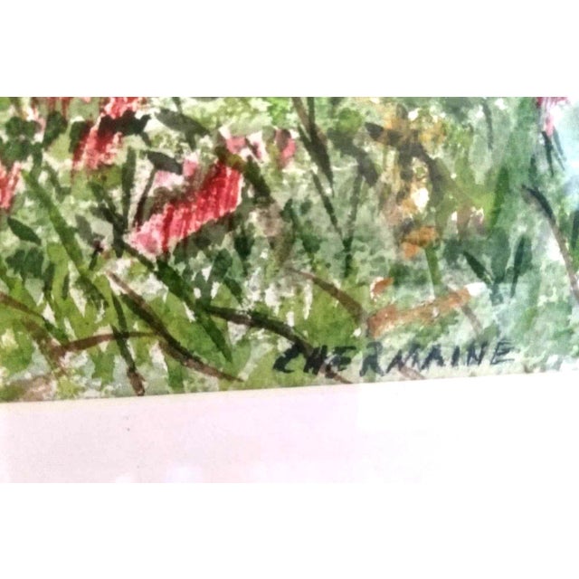 1970s Artwork, Signed Watercolor, Painting For Sale - Image 5 of 9