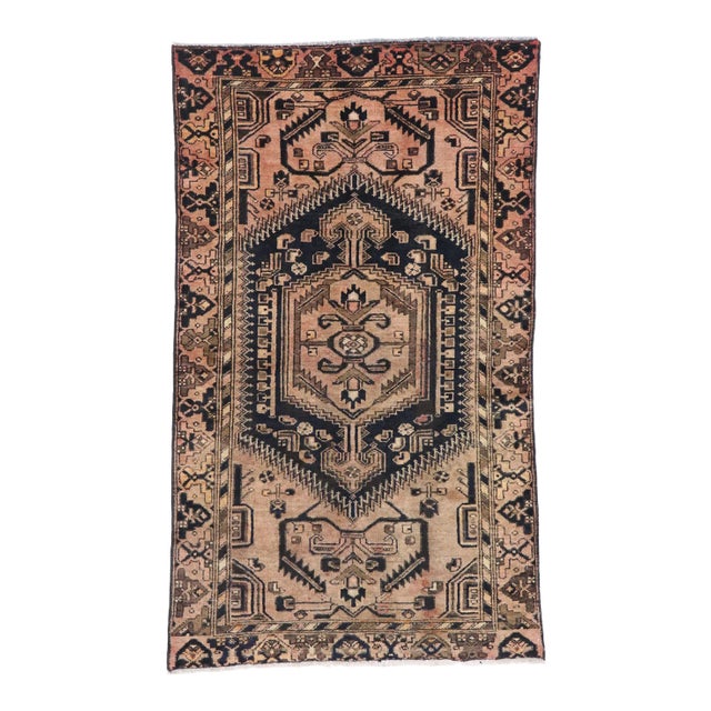 Vintage Persian Hamadan Rug - 03'10 X 06'06 For Sale
