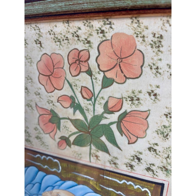 Early 20th Century 20th Century Mughal Court Painting on Silk - Persian Indian Miniature Style For Sale - Image 5 of 8