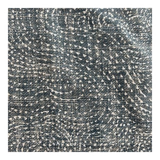 Fermoie Cloud Ink Blue Linen Fabric Remnant - 54” X 22” For Sale