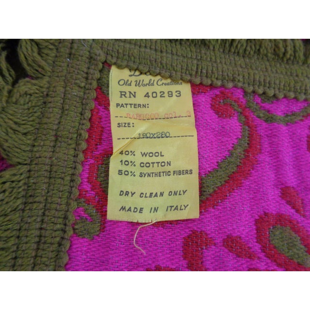Large Barocco World Creations Wool Bedspread by Bolis, Italy, 1970s For Sale - Image 9 of 18