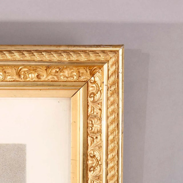 Antique Victorian Giltwood Frame with Portrait, circa 1880 For Sale - Image 6 of 8