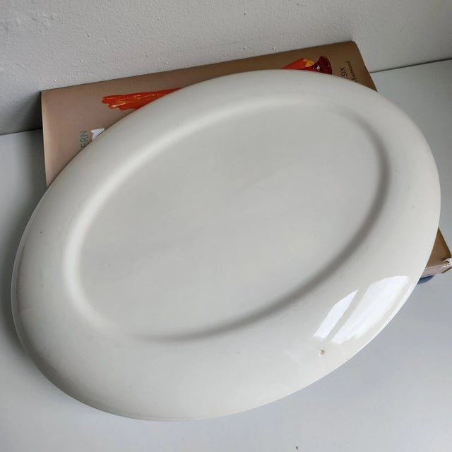 Mid 20th Century Mid Century Oval Serving Platter Autumn Harvest by Taylor, Smith & Taylor For Sale - Image 5 of 7