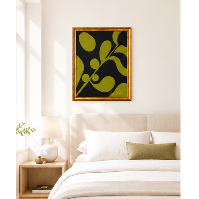 2020s Verdant Noir Abstract Painting, Framed by Bryan Boomershine For Sale - Image 5 of 8