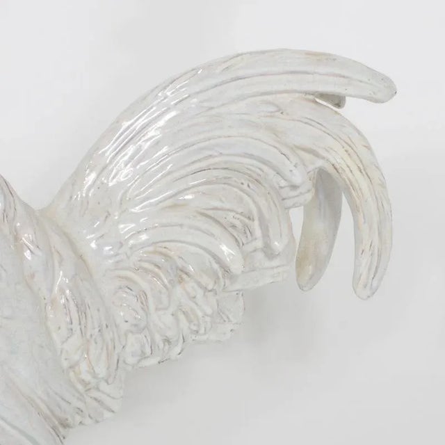 Mid 20th Century Glazed Terra Cotta Rooster For Sale - Image 5 of 8