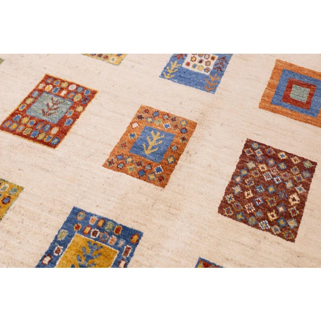 Contemporary Gabbeh Rug 6'8'' X 9'11'' For Sale - Image 9 of 9