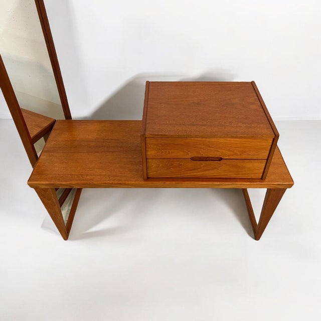 Aksel Kjersgaard Teak Entryway Set Model 32 & 35 by Kai Kristiansen for Aksel Kjersgaard, Denmark, 1960s, Set of 3 For Sale - Image 4 of 9