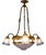 French Art Deco Glass Chandelier, 1920s For Sale