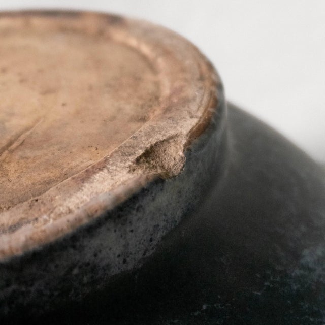 Vintage Wabi Sabi Large Blue Glazed Studio Ceramic Planter For Sale - Image 11 of 12