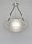 Marius Sabino A rare French 1930 art deco chandelier in nickel plated solid brass or bronze holding a signed bowl by...