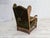 Green Vintage Danish Wingback Lounge Chair in Furniture Velour and Oak, 1960s For Sale - Image 8 of 18