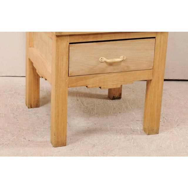 Mid 20th Century Vintage Swedish Butcher Block Side Table For Sale - Image 5 of 11