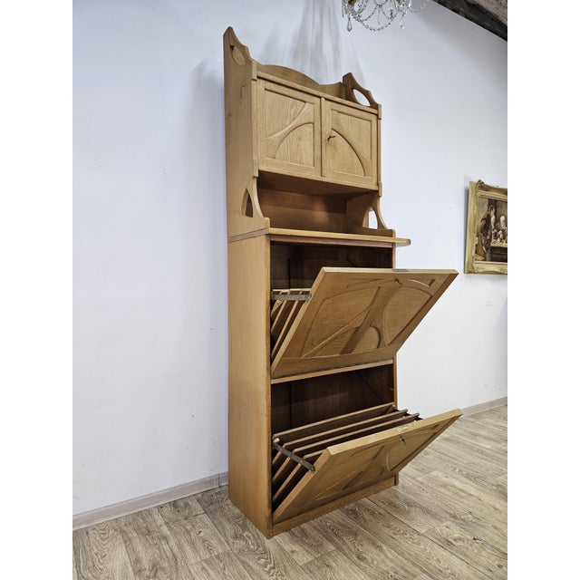 Art Nouveau Oak Cabinet with Secretary, 1920s For Sale - Image 13 of 18