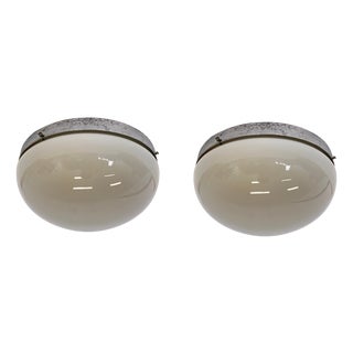 Chrome Bauhaus Ceiling or Wall Lamps, 1930s, Set of 2 For Sale