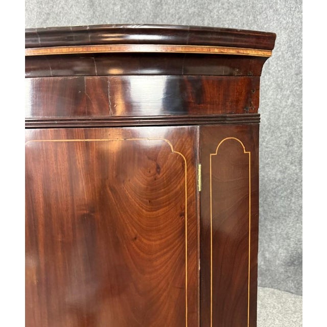 18th Century Inlaid Mahogany Hanging Corner Cabinet For Sale In Raleigh - Image 6 of 10