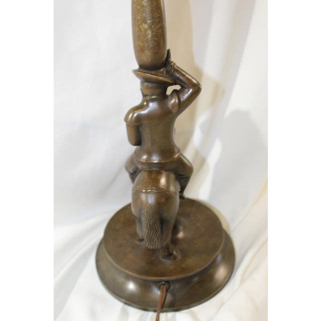 Art Deco Art Nouveau Original Lamp Bronze Base Circa 1920s For Sale - Image 11 of 12