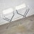 Mid 20th Century Mid-Century Modern Campaign Style Directors Chairs White & Chrome Attributed Robert Kjer Jakobsen for Virtue Brothers For Sale - Image 5 of 12