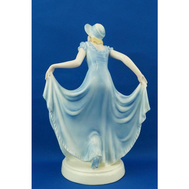 Ceramic 19th Century Ceramic Sculpture of Lady by Stephan Dakon for Goldscheider, Austria, 1940s For Sale - Image 7 of 18