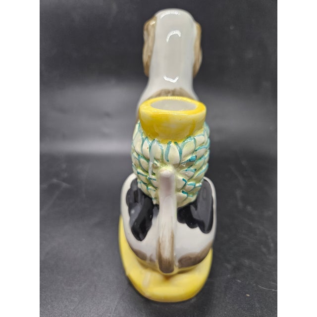 Vintage Staffordshire-Esque Candlestick, Made in Italy For Sale - Image 4 of 5