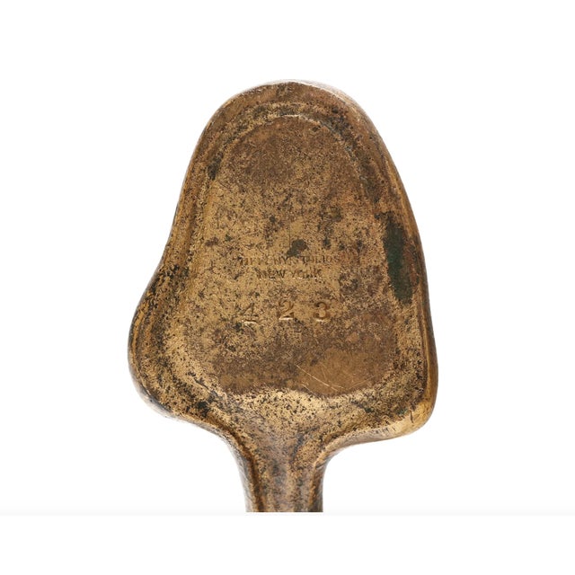 Tiffany Studios New York Gilt Bronze Harp Floor Lamp With Favrile Glass Shade For Sale - Image 13 of 14