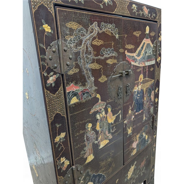 Handcrafted Chinese Bar Cabinet with Lighting For Sale - Image 9 of 18