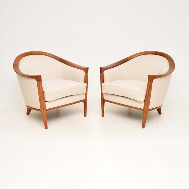 Set of Vintage Swedish Teak Armchairs attributed to Bertile Fidhagen, 1960s For Sale - Image 12 of 12