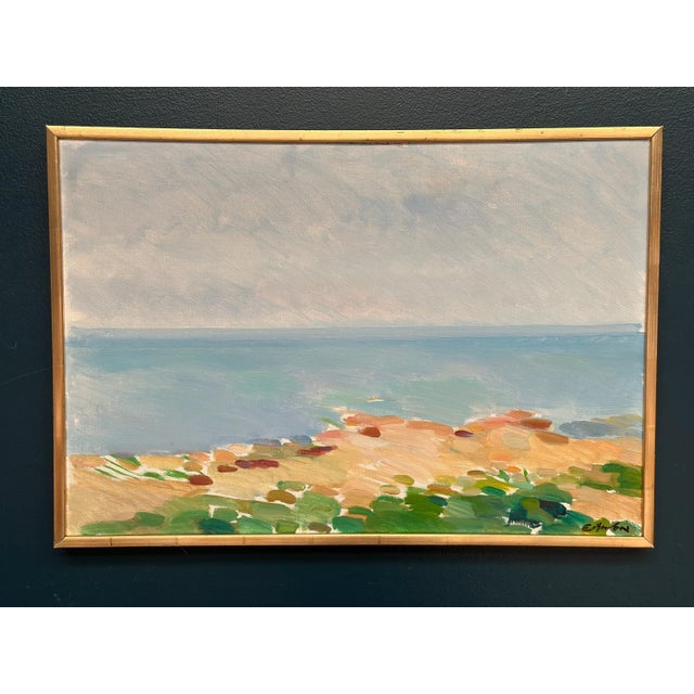 Eric Elfvén, Coast, 1950s, Oil Painting on Panel, Framed For Sale - Image 10 of 18