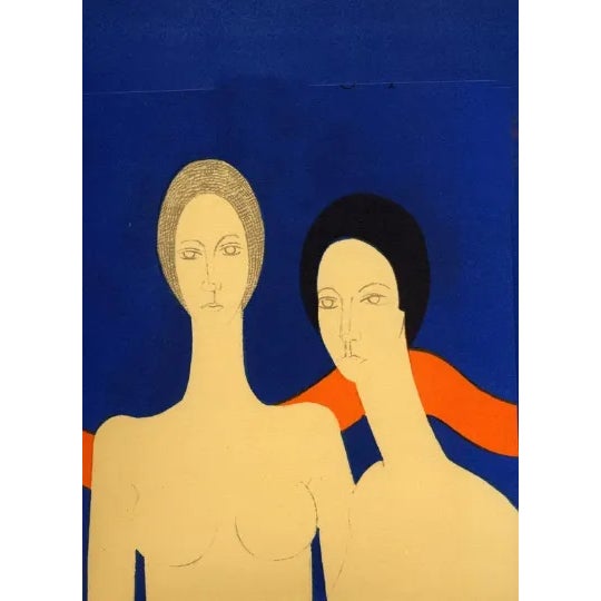 1974 Andre Minaux Original Lithograph Cover For Sale