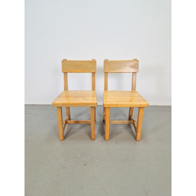 Vintage Elm wood dinning chair, Denmark set of 2 1960 chalet style. Scandinavian design mid century Denmark ‘60 Material:...