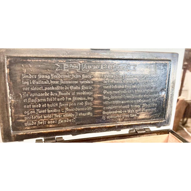 Antique Bronze Box Commemorating the Battle of Lyndanisse Denmark For Sale - Image 13 of 18