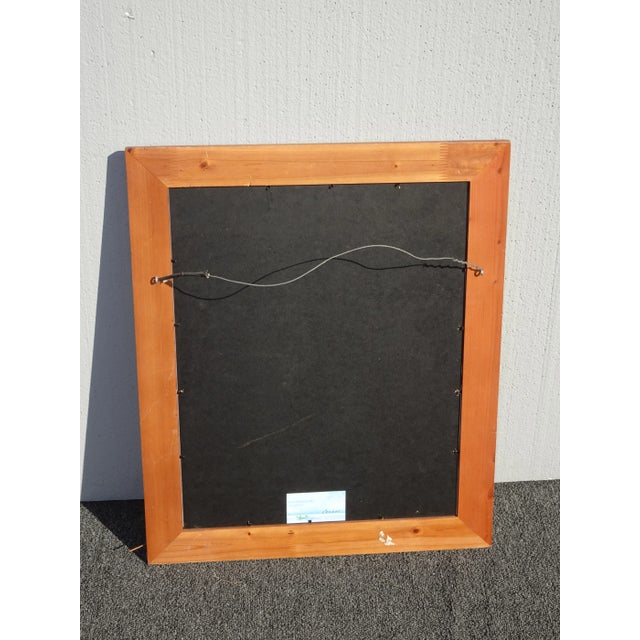 Vintage Bamboo Frame Abstract Watercolor Picture by Susan Wood For Sale - Image 11 of 13