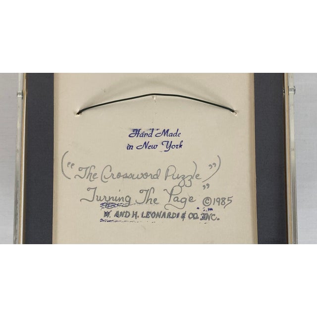 Vintage Sculptured Hands "The Crossword Puzzle" Solver "Turning the