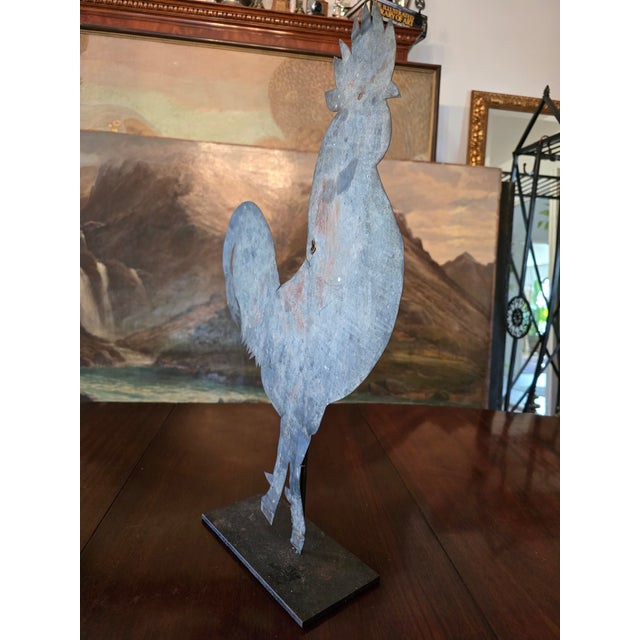 1940s Vintage Folk Art Rooster Weather Vane For Sale - Image 5 of 9